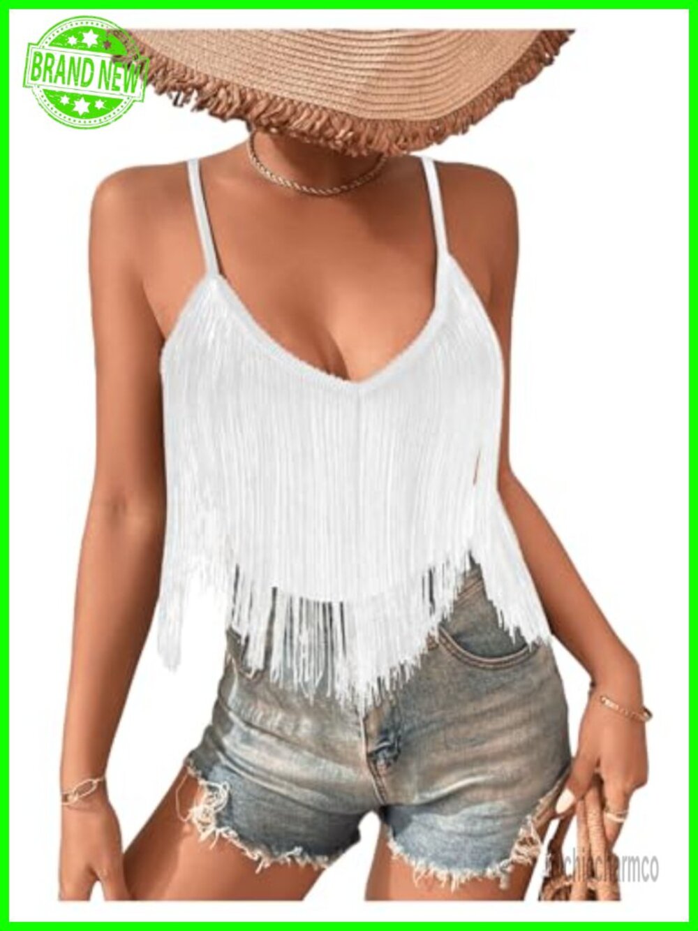 Sleeveless Boho Fringe Tassel Tank Top Cami Summer Top